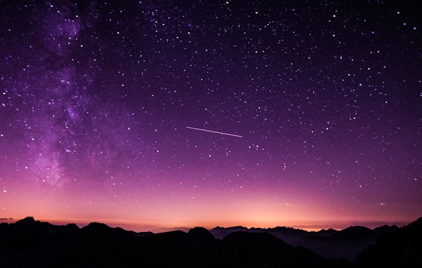特写星空闪烁